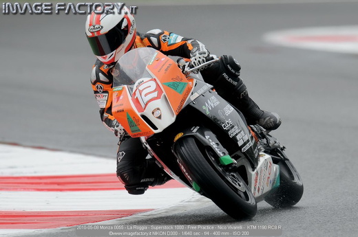 2010-05-08 Monza 0055 - La Roggia - Superstock 1000 - Free Practice - Nico Vivarelli -  KTM 1190 RC8 R